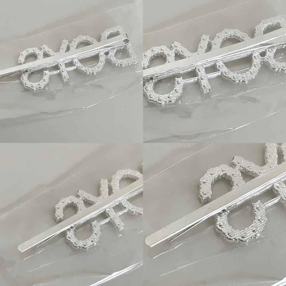 Crystal Rhinestone Studded Metal Hair Pin Accessory “BOYS”
